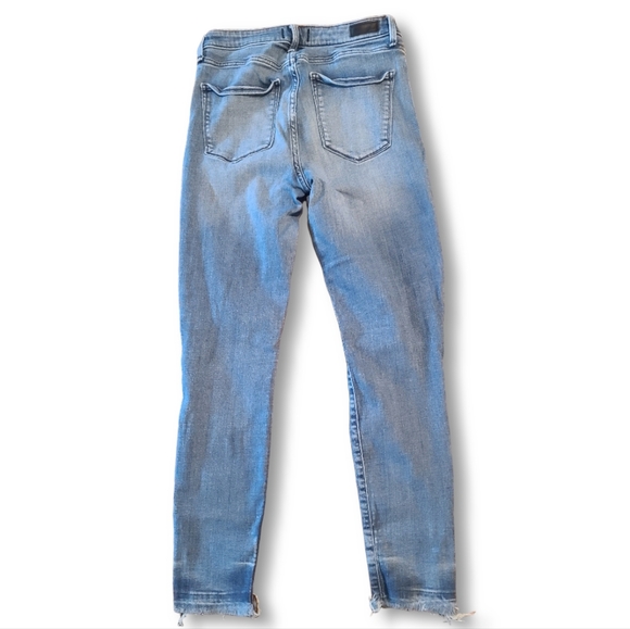 Abercrombie & Fitch Simone Stretch High Rise Distressed Blue Denim Jeans Size 29 - Picture 2 of 8